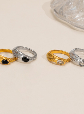 【DASEIN】2025蛇年本命年新款小众高级感幸运之眼不锈钢蛇头戒指