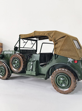 复古威利斯JEEP越野车模型摆件