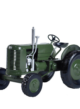 美式乡村复古绿色农用拖拉机模型