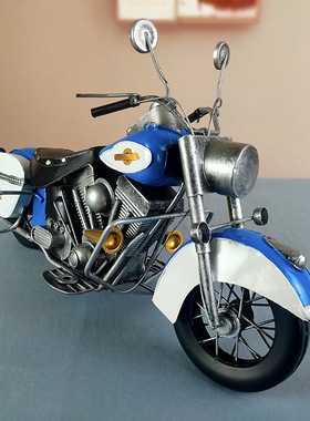 复古经典怀旧哈雷摩托车模型装饰