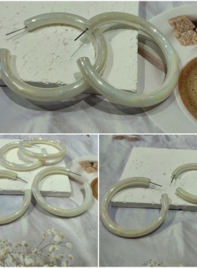 2026新款高级感简约C形设计感不规则耳饰