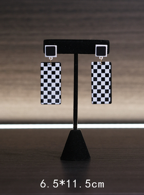 千鸟格彩妆梳妆台女包首饰展示套装样板房衣帽间摆件气垫口红耳环