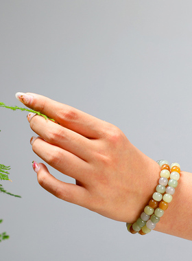 新疆和田玉多宝手链饰品礼物糖玉