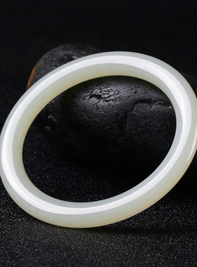 天然保真和田玉青白玉手镯女