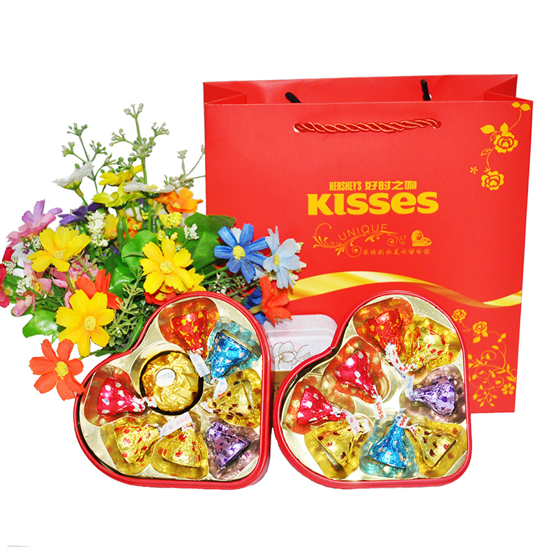好时kisses巧克力成品喜糖礼盒装结婚满月生日宴会伴手礼送手提袋 - 图2