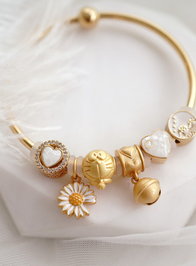 diy梦想小雏菊叮当猫心星手链