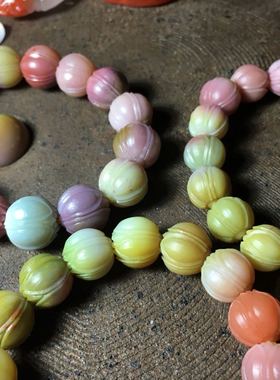 南红盐源七彩玛瑙凉山多彩莲花珠