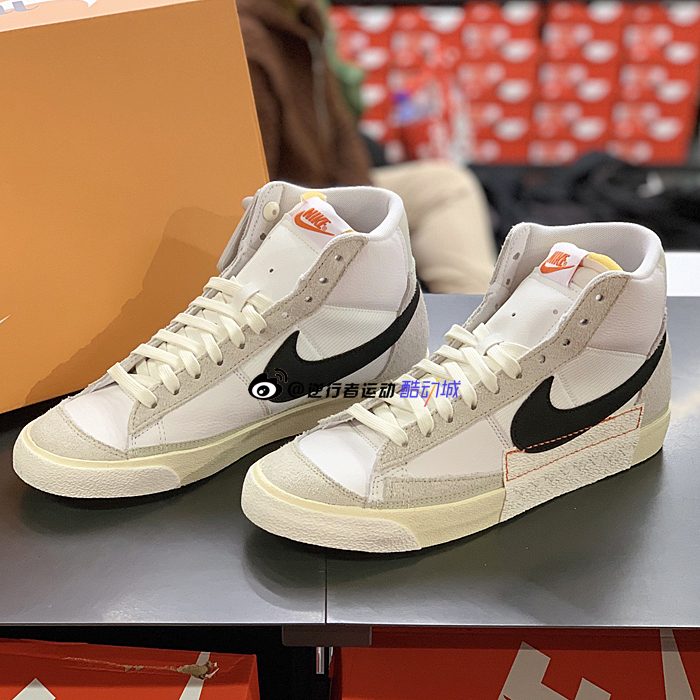 NIKE耐克男子 BLAZER 开拓者高帮解构运动休闲滑板鞋 DQ7673-100 - 图1