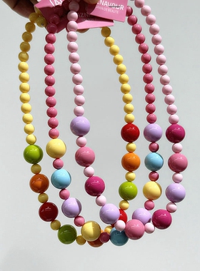 AZ日韩女士马卡龙色圆球