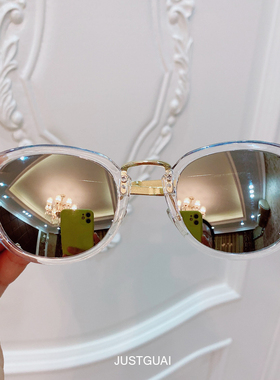 圆脸复古风反光明星同款太阳镜