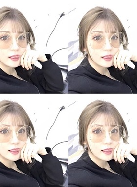 墨镜王柳雯树脂茶色镜片ins同款