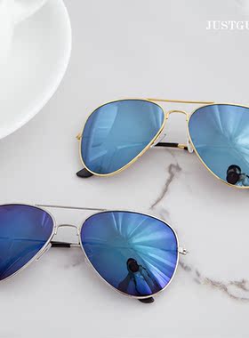 太阳镜男女情侣同款反光飞行员