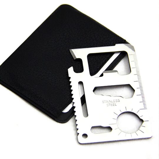 便携多用途名片卡户外露营军刀卡片大小卡片工具求生救生卡可刻字