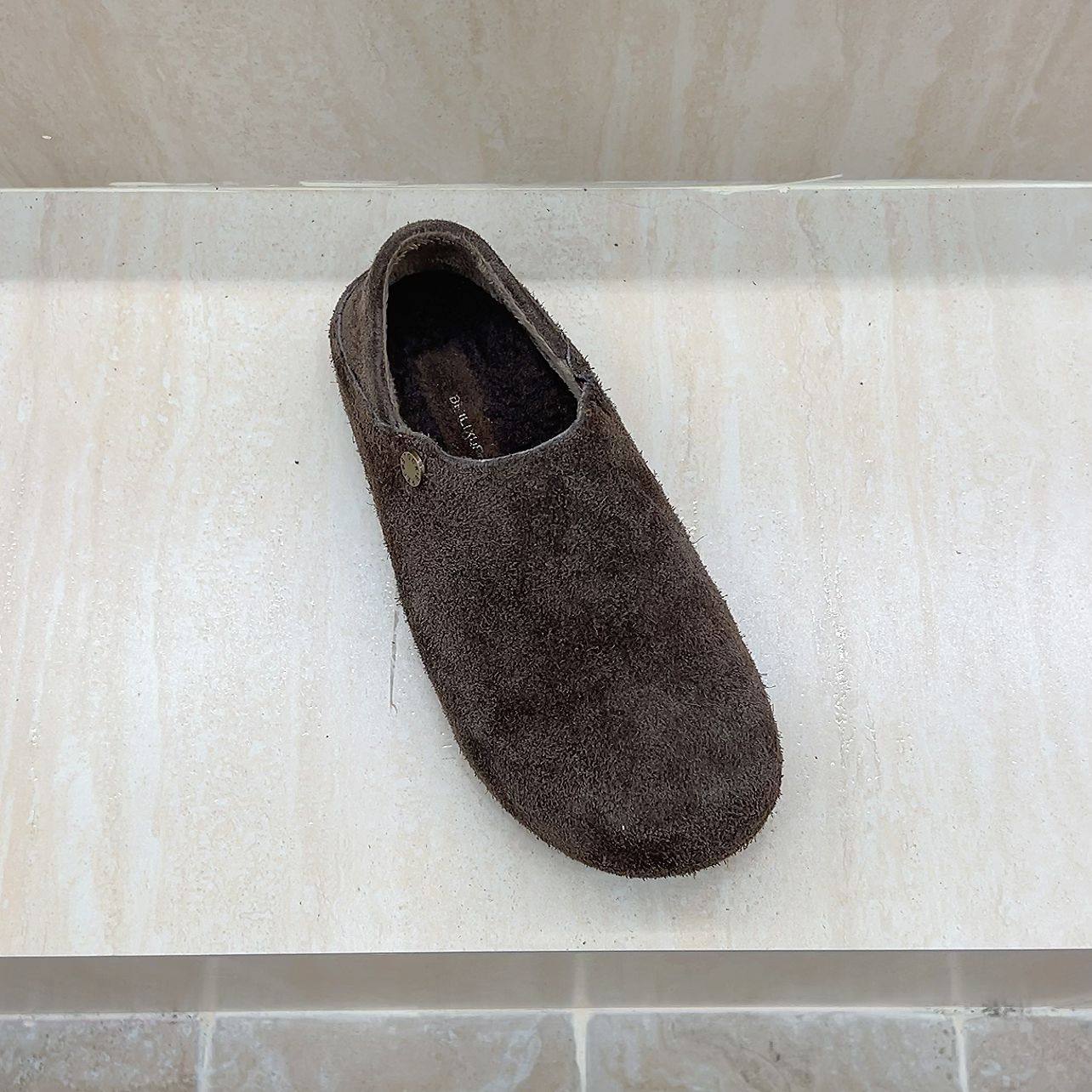 十三行女鞋实拍加绒内增高4CM暖圆头踏跟单鞋女磨砂真皮勃肯鞋,淘宝优惠券,粉丝福利购,淘宝优惠卷