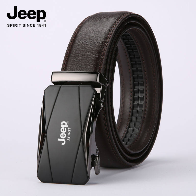 JEEP吉普不带头皮带男真皮无头皮带男士腰带牛皮带身裤带无扣带条