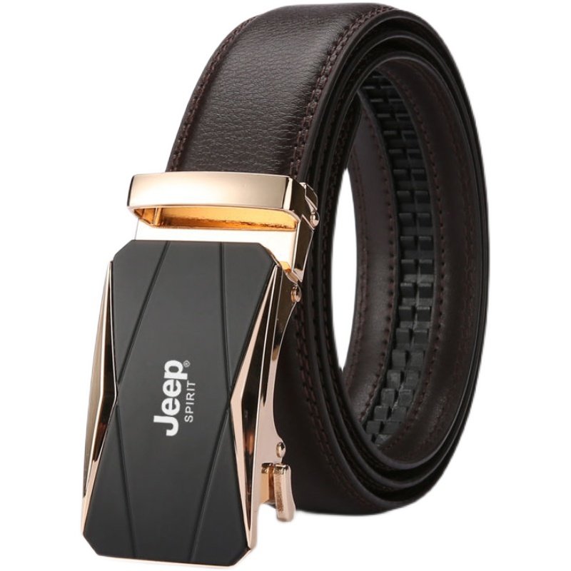 JEEP吉普不带头皮带男真皮无头皮带男士腰带牛皮带身裤带无扣带条