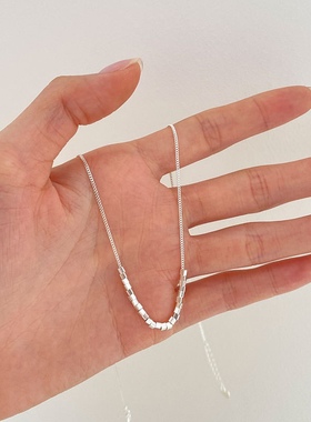 s925纯银百搭锁骨链ins小众轻奢