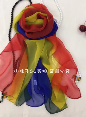 小纱巾长方形薄款柔软