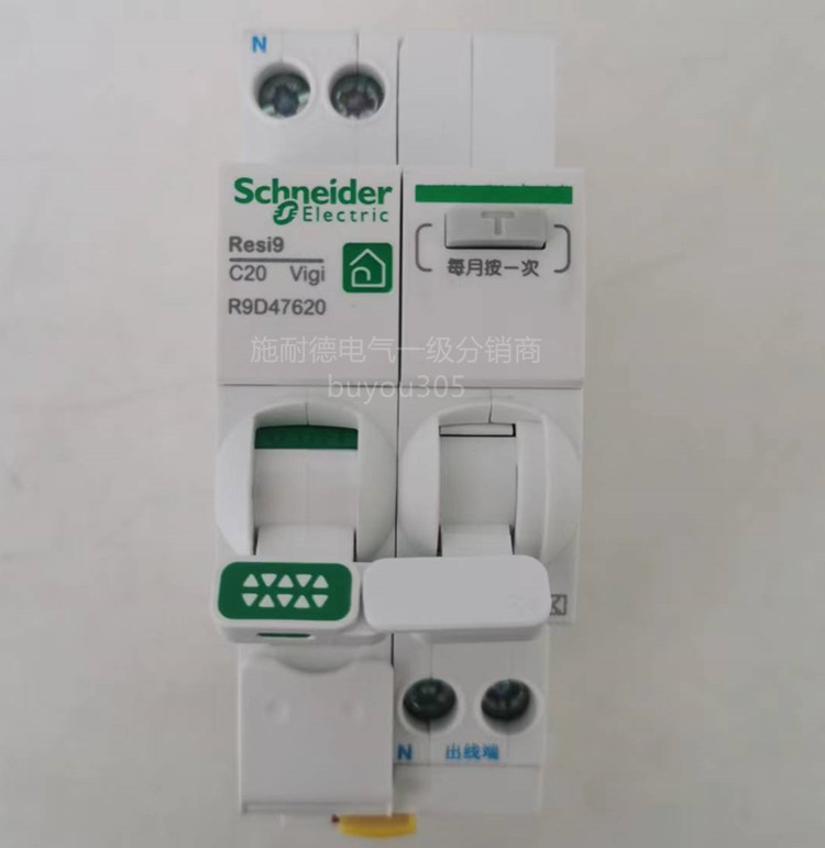 施耐德R9漏电保护断路器DPN带漏电占2位1P+N16A20A25A3240A带漏保 - 图0