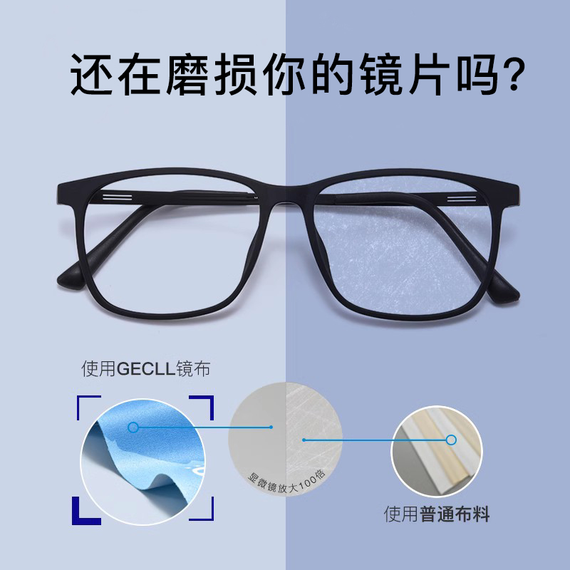 眼镜布GECLL 专业清洁镜片麂皮绒不伤眼睛手机屏幕清洁防起雾擦拭 - 图1