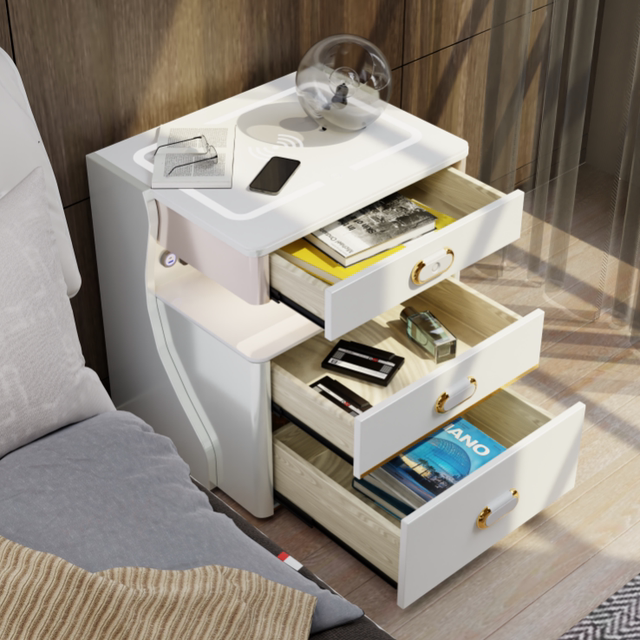Invisible smart alloy simple and light luxury bedside table