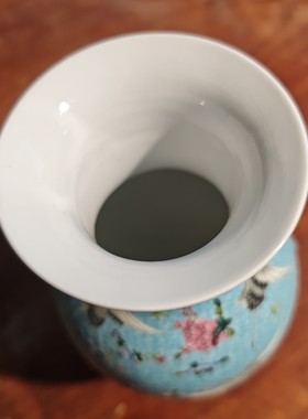 景德镇陶瓷器大花瓶磨砂夜光仙鹤陶瓷花瓶新中式摆件客厅书房装饰