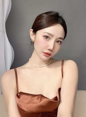 法式天然珍珠叠搭素链VOGUEWANG