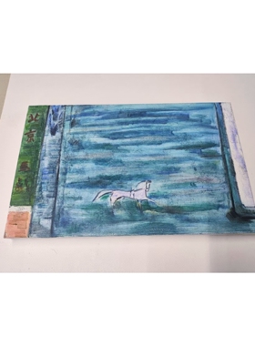 常玉北京马戏sanyu油画手绘客厅中古风临摹装饰画书房办公室挂画