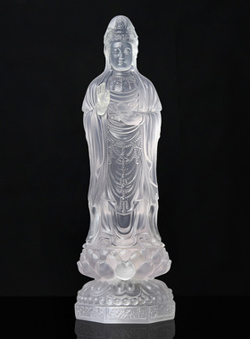 琉璃站像鎏金观世音菩萨像沙金铜