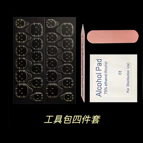 【Yuki穿戴甲】法式蝴蝶结秋冬雪花学生甜酷显白美甲穿戴甲贴片 - 图2