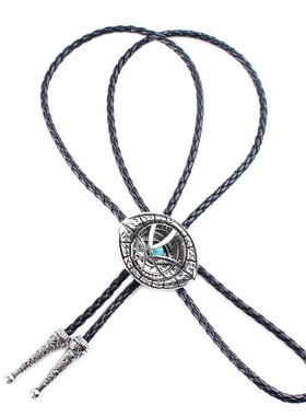 双层立体波洛领带项链礼盒装吊坠