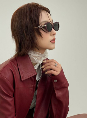 复古红色猫眼墨镜女2026新款百搭高级感偏光防紫外线近视太阳眼镜