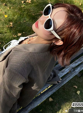 复古猫眼墨镜女时尚椭圆太阳镜2026新款偏光防晒防紫外线潮开车