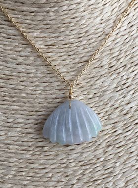 原创设计风贝壳生日礼物翡翠玉