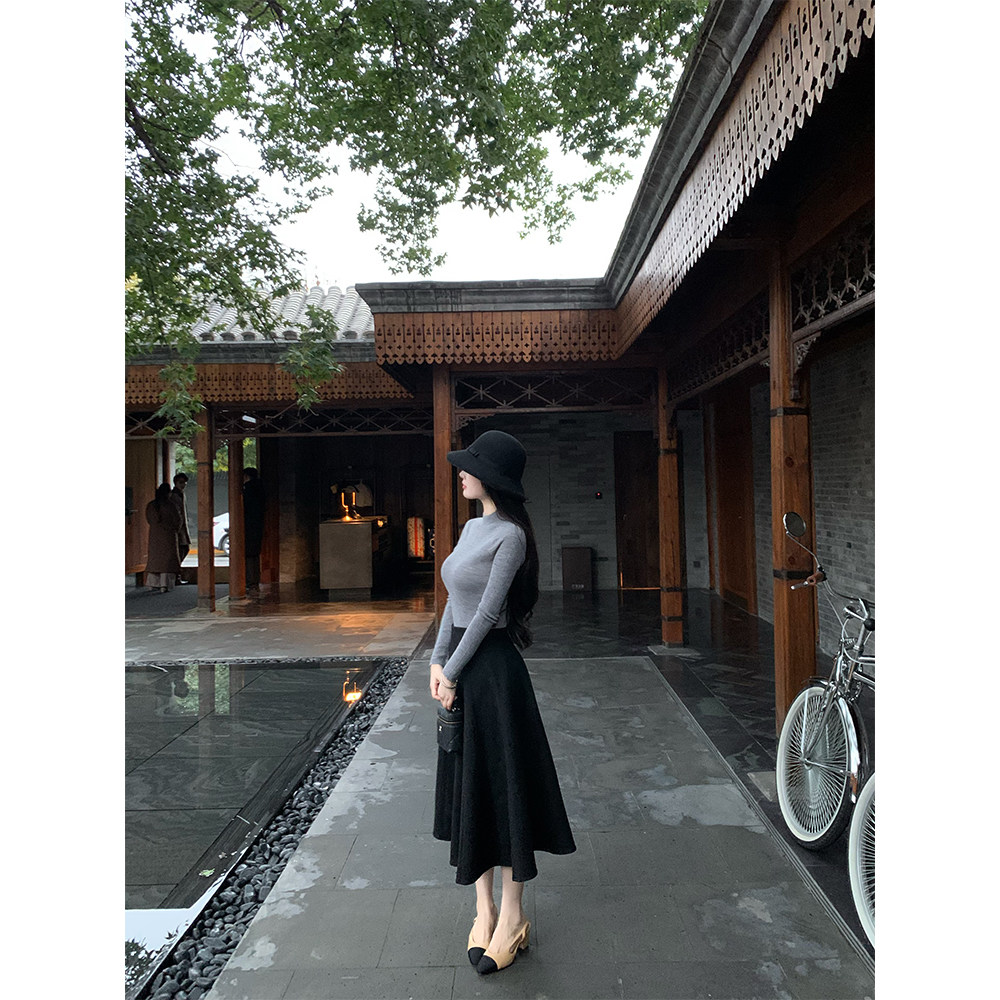 THE SWAN司凰轻奢 京式优雅 Ra1ph Laure*低调奢华老钱质感小黑裙 - 图0