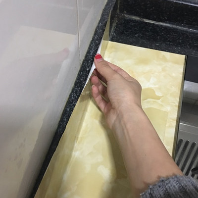 厨房桌面防油贴纸耐高温防水自粘灶台瓷砖壁纸加厚台面大理石贴纸 虎窝淘