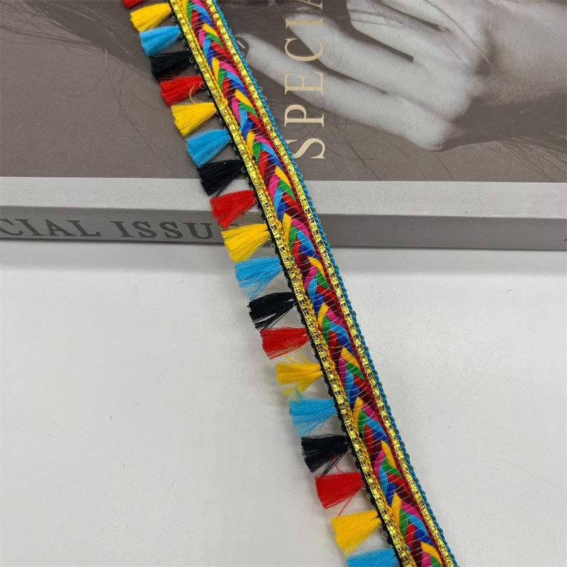 新款2.5cm宽涤纶金丝小流苏花边 扫把流苏 DIY民族风服装花边辅料,淘宝优惠券,粉丝福利购,淘宝优惠卷