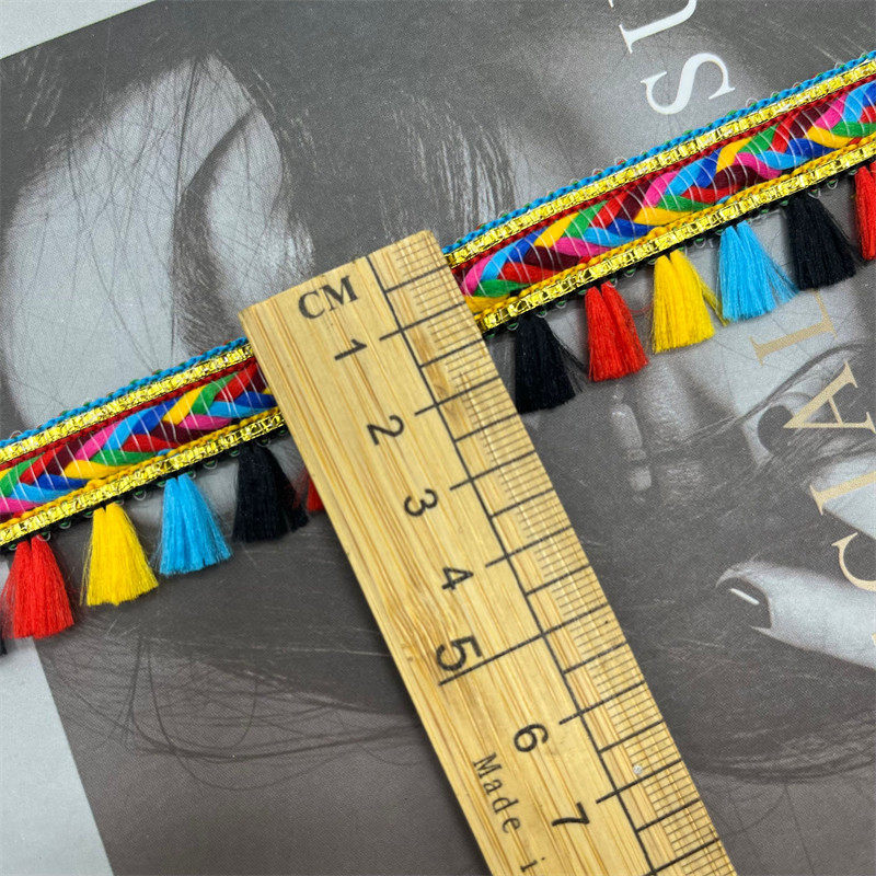 新款2.5cm宽涤纶金丝小流苏花边 扫把流苏 DIY民族风服装花边辅料,淘宝优惠券,粉丝福利购,淘宝优惠卷