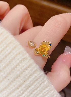 轻奢独特花朵高级感戒指