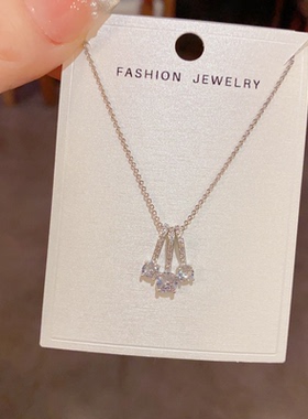洋气满锆项链高级感锁骨链