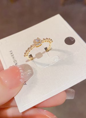 轻奢极细单钻高级感戒指