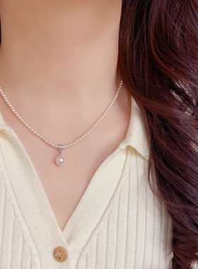 温柔珍珠项链高级感锁骨链