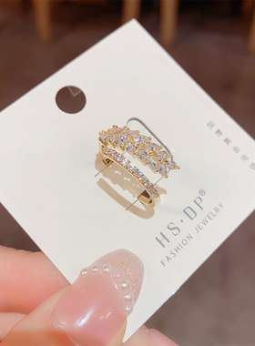 爆闪高端轻奢麦穗开口戒指