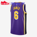 Nike NBA75 Anniversary Los Angeles Lakers James № 6 Zijin Fan Edition SW Jersey DB3576-731