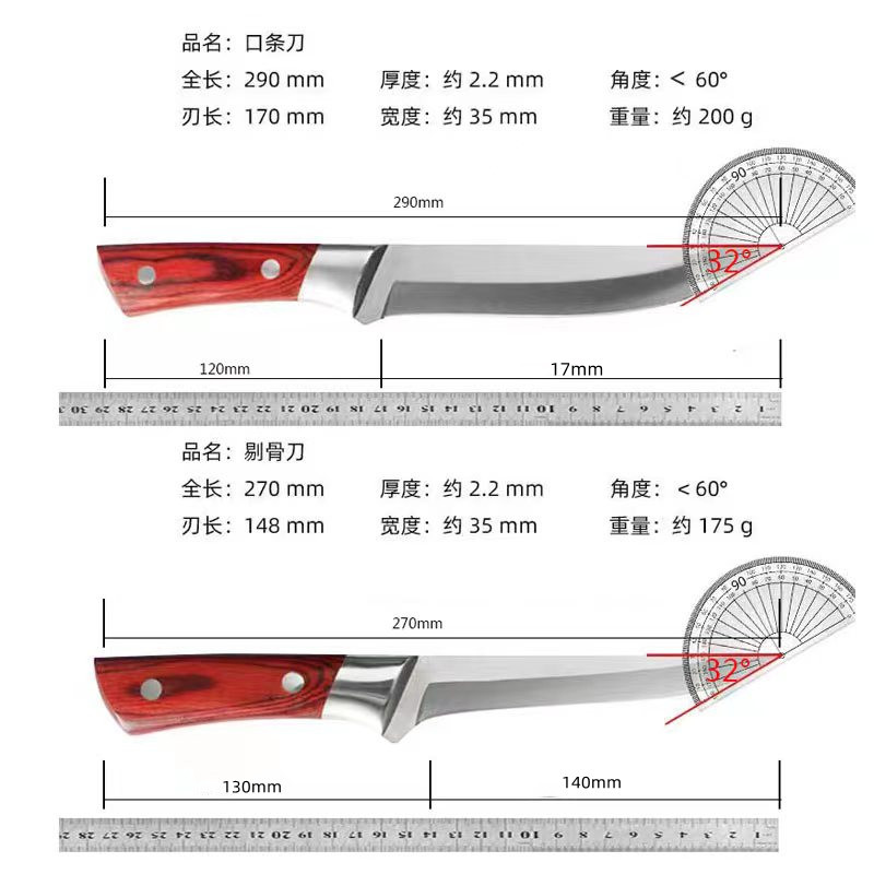 锻打剔骨刀屠夫宰羊专用刀小尖刀卖肉商用专业剃骨杀猪刀具分割刀-图2