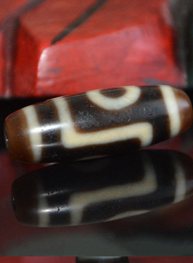 西藏天然玛瑙二眼天珠项链