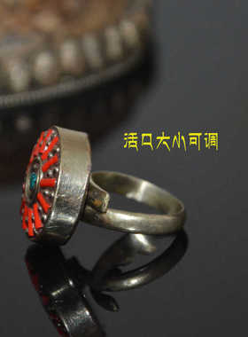 九秘坊天然红宝石戒指环