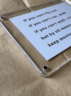“Keep Moving” 马丁路德金名言励志正能量座右铭桌面摆件