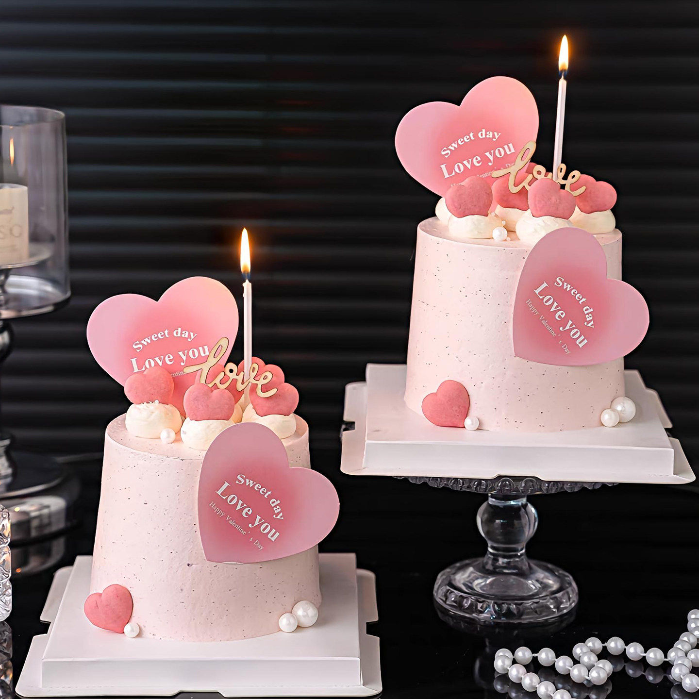 包邮2.14情人节网红蛋糕装饰摆件粉色爱心卡片饼干木质Love插件,淘宝优惠券,粉丝福利购,淘宝优惠卷