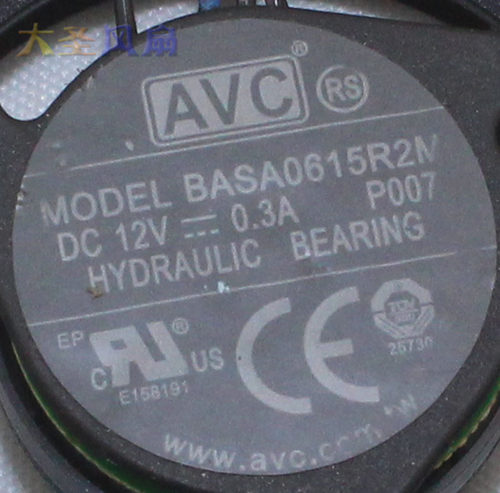 AVC原装BASA0615R2M P007 DC12V 0.3A 4线 R1D路由器风扇 - 图2
